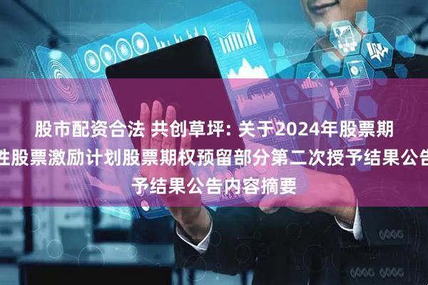 股市配资合法 共创草坪: 关于2024年股票期权与限制性股票激励计划股票期权预留部分第二次授予结果公告内容摘要